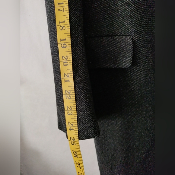 Macy's Jacobson’s Long Overcoat Men's Large Black Wool coat Winter Jacket EUC - Picture 13 of 13